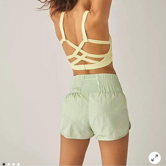 Free people FP Movement Green Mist The Way Home High Waisted Athletic Shorts - Picture 1 of 4